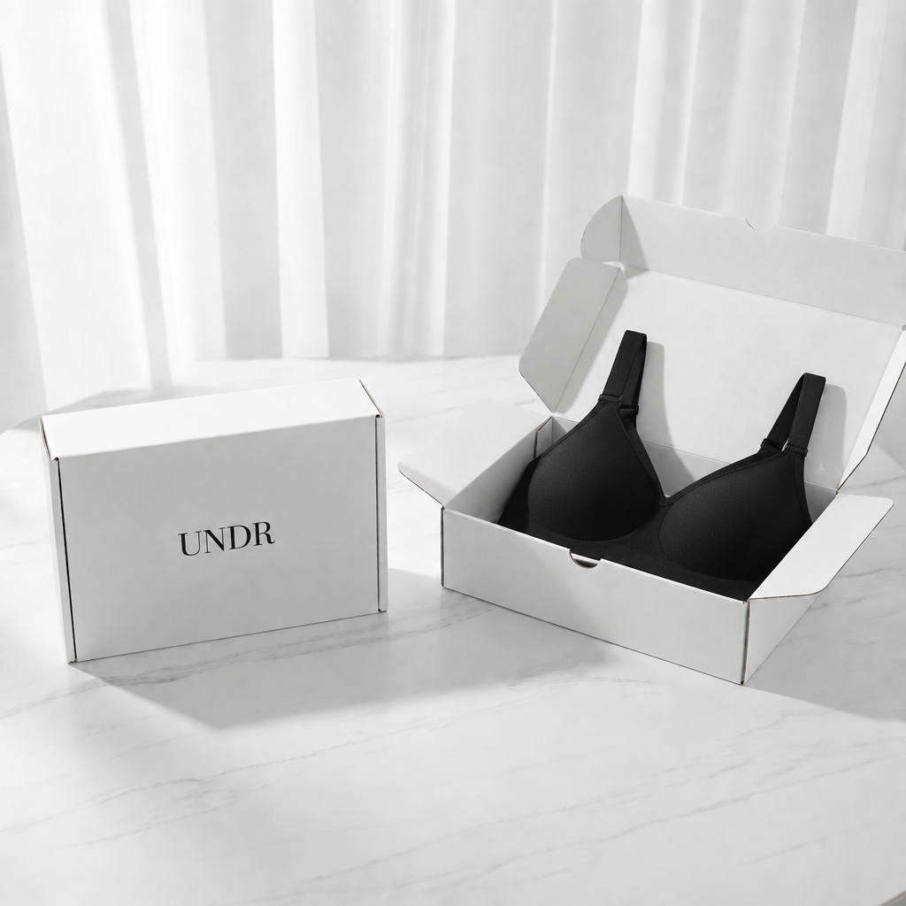 Black bra in the UNDR box