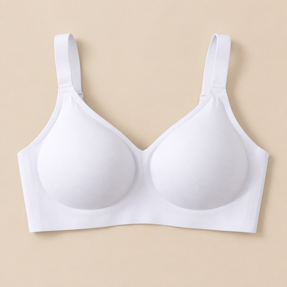 White bra front-view flat lay